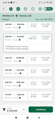 Frontier Airlines android App screenshot 5